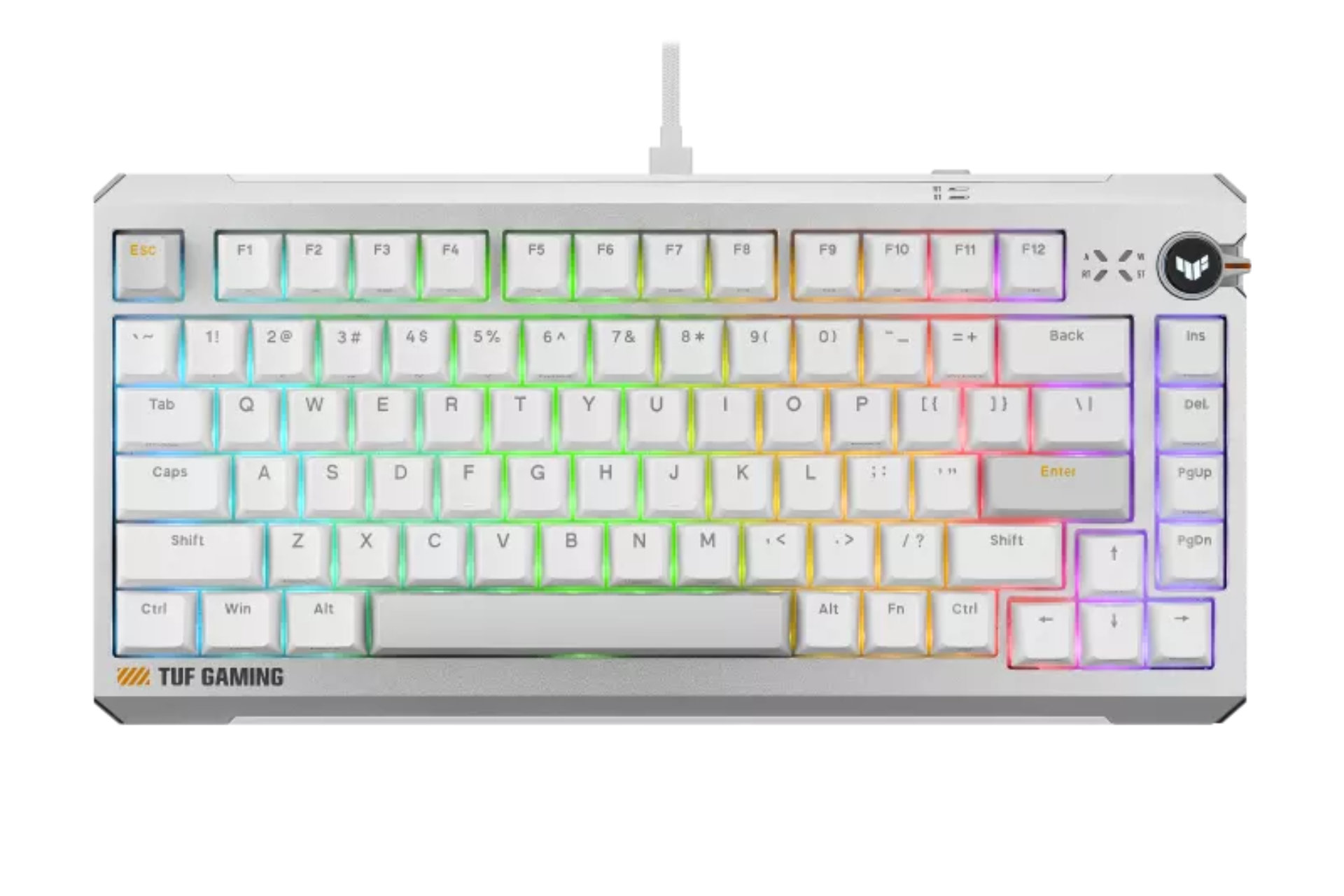 ラピトリ切替ボタンを備えた75%キーボード「TUF Gaming K4 Magnetic